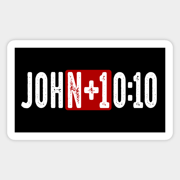 JohnN+10:10 Sticker by dcescott